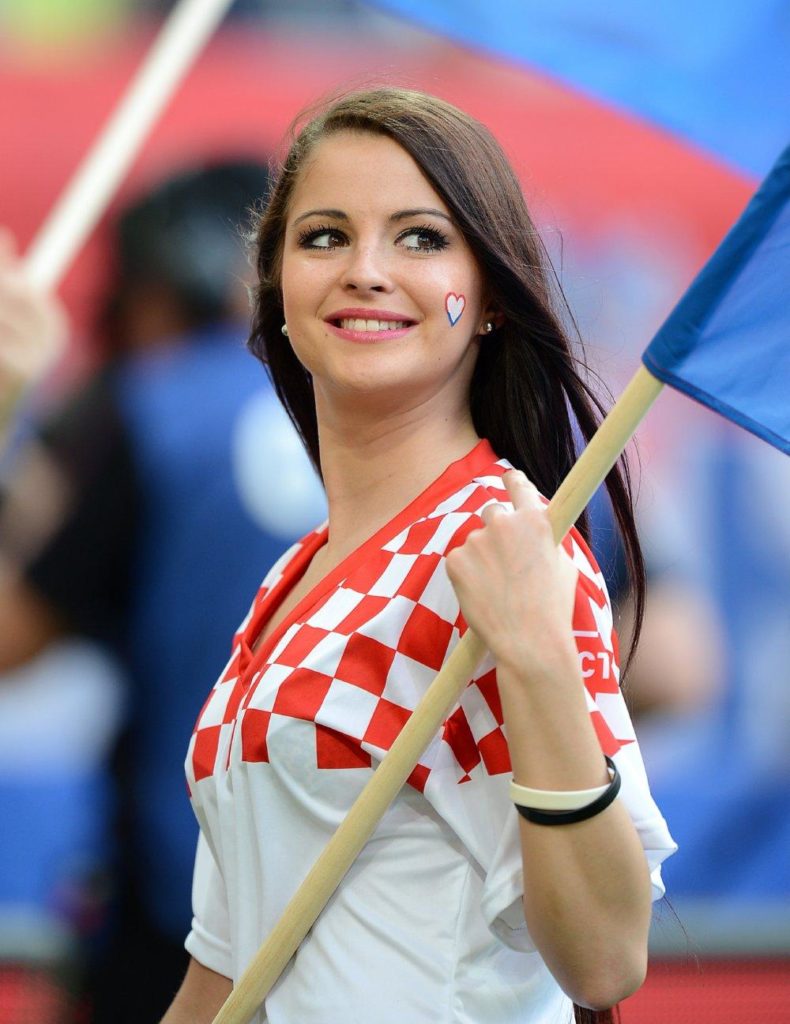 A Croatian fan prior to kick-off